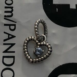 Aquamarine Heart Pandora Charm